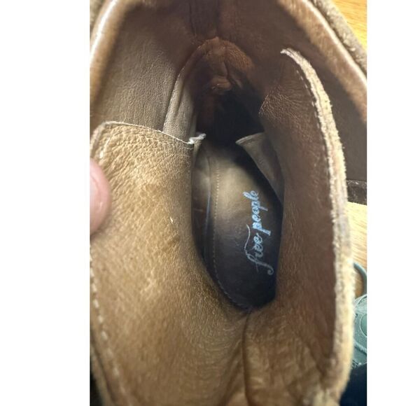 Free People Mason Distressed Suede Buckle Boots Sz. 39 (US 8.5) - Picture 9 of 10